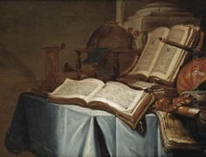 Vanitas Still Life With An Hour Glass