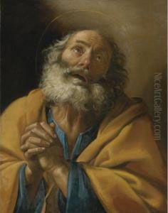 Penitent Saint Peter by Giuseppe Vermiglio