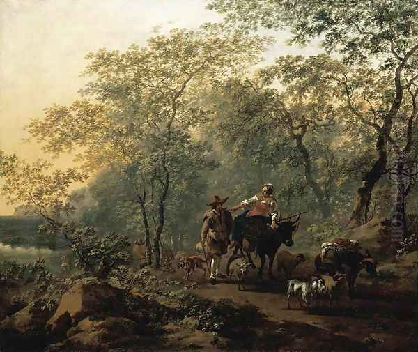An Italianate Landscape 1654 by Nicolaes Berchem