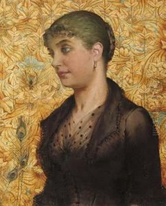 Portrait Of A Lady, Bust-length by Ida Verner