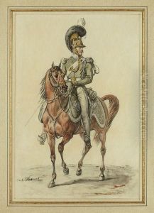 Un Chasseur De France A Cheval by Carle Vernet