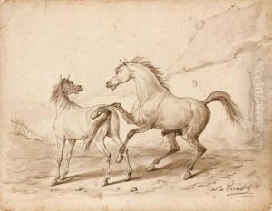 La Saillie by Carle Vernet