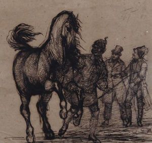 A Horse Dealer by Carle Vernet