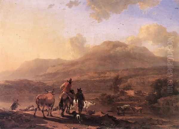 Italian Landscape at Sunset, 1670-72 - view 1