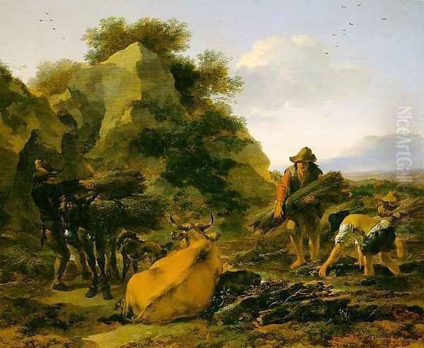 Landscape with Herdsmen Gathering Sticks 1650s - view 1