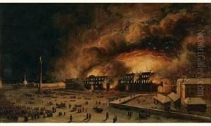 Incendie Au Palais D'hiver A Saint-petersbourg by Jules Vernet