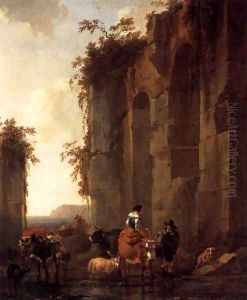 Ruins in Italy 1658 by Nicolaes Berchem
