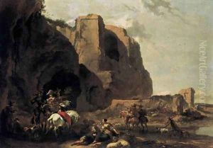 Return from the Falcon Hunt by Nicolaes Berchem