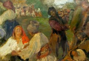Village Party by Arthur Langley Vernon