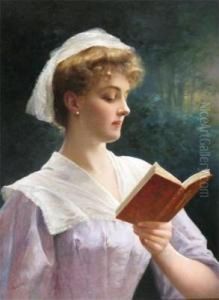 A Young Beauty Reading Her Prayerbook