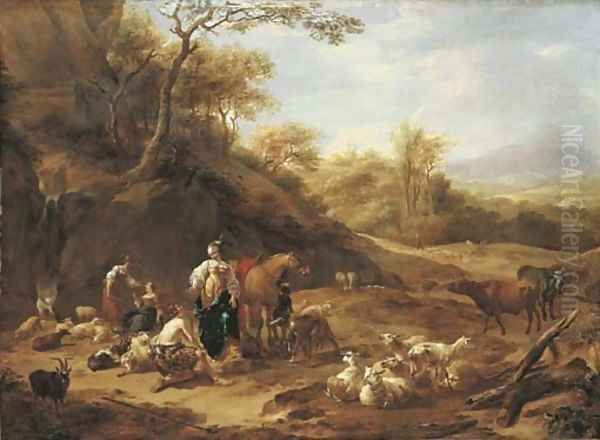 An extensive wooded landscape with the meeting of Granida and Daifilo - view 1