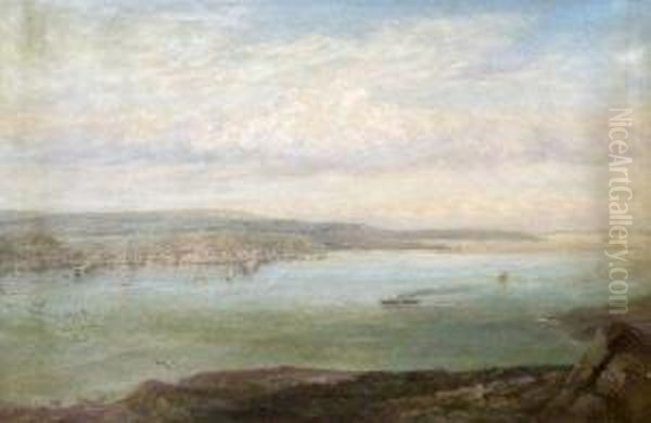 A Paddle Steamer Ferry In An Extensive Coastal Landscape - view 1