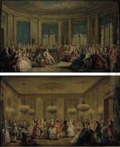 A Dance At The Hotel Soubise, Paris by Alexandre Rene Veron