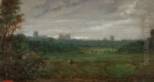 Paysage Au Crepuscule by Alexandre Rene Veron