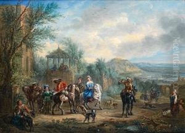 An Elegant Company Departing For The Hunt - view 1