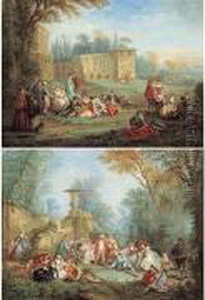 Reunions Galantes Dans Les Jardins D'un Palais - view 1