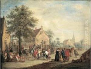 La Fete Villageoise by Alexandre Paul Jos. Veron Bellecourt