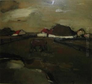 Paard In De Wei by Oscar Verpoorten
