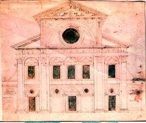 Design for the facade of a church