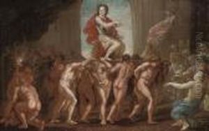 A Sketch For A Mural In St. George's Hall by Antonio Verrio