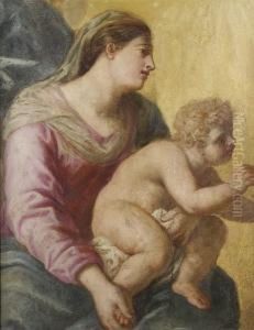 The Madonna And Child - A Fragment by Antonio Verrio