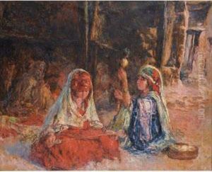 Les Fileuses by Edouard Verschaffelt