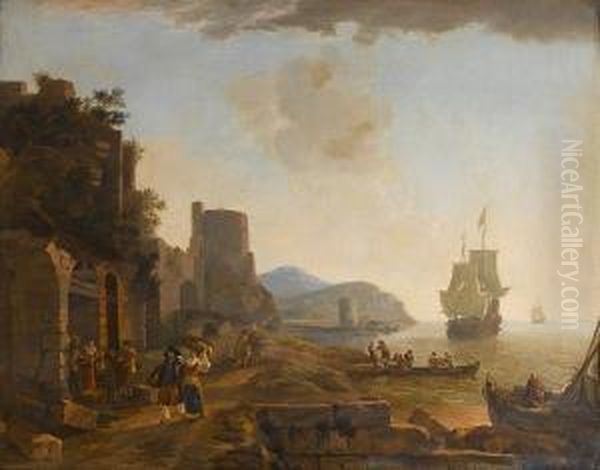 A Coastal Mediterranean Landscape Atdusk - view 1
