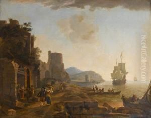 A Coastal Mediterranean Landscape Atdusk