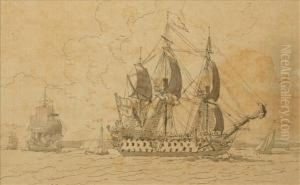 Attributed To Lieve Pietersz. Verschuir Sailing Barges Off The Coast Monochrome Attributed To Lieve Pietersz. Verschuir Sailing Barges Off The Coast Monochrome