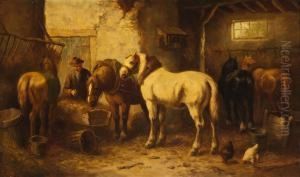 Der Bauer Futtert Sein Vieh by C. Verschuur