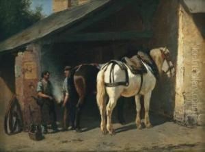 Marechal Ferrand Et Deux Chevaux
