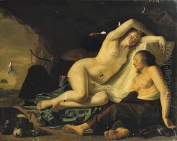 Diana And Her Nymphs Resting In A Grotto - view 1