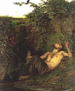 Faun, einer Amsel zupfeifend, 1863