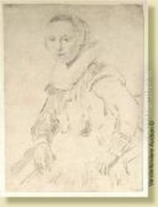 Portrait D'une Dame De Qualite by Johannes Cornelisz. Verspronck