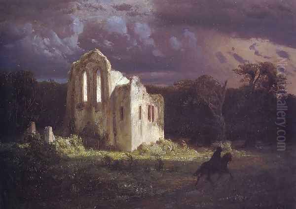 Ruins in a Moonlit Landscape - view 1