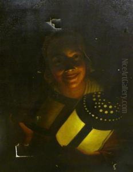 Girl With Lantern - view 1
