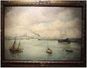 Vue Du Port D'ostende by Alfred Verstraeten