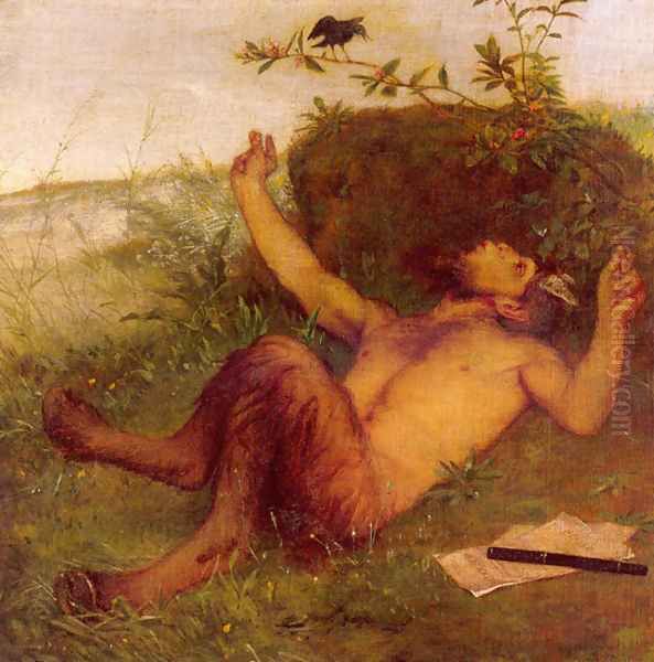 Faun Whistling to a Blackbird 1875 - view 1