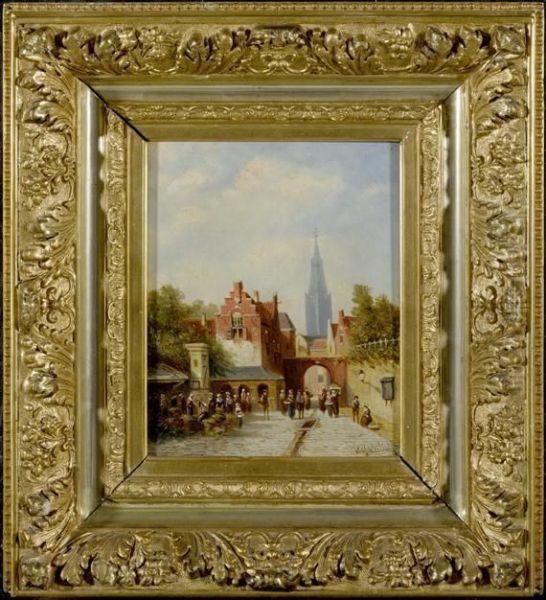 Town With A Market Scene - view 1