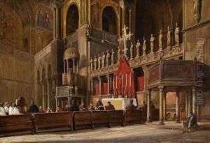 Vue Interieure De La Basilique Saint Marc A Venise