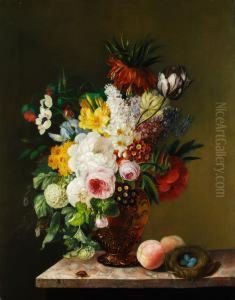 Grosses Blumenstillleben by Joannes Josephus Vervloet