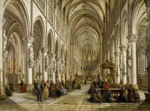 Interieur D'eglise Malinoise by Victor Vervloet