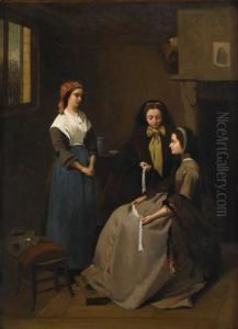 The Lace Sellers by Louis Charles Verwee