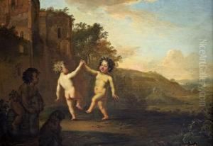Sudliche Landschaft Mit Tanzenden Bacchanten