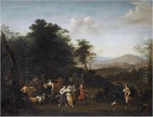 The Meeting Of Jacob And Laban by Francois Verwilt