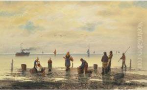 Fisherfolk And Young On The Beach