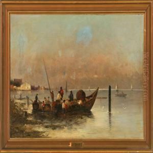 Fishing Boats Off The Dalmatian Coast by A. Vescovi