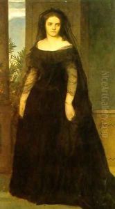 Bildnis der Tragodin Fanny Janouschek 1861