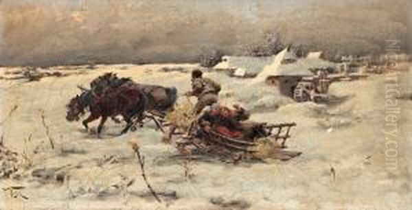 Sladfard I Vinterlandskap - view 1