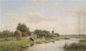 Large Dutch Landscape by Willem Vester